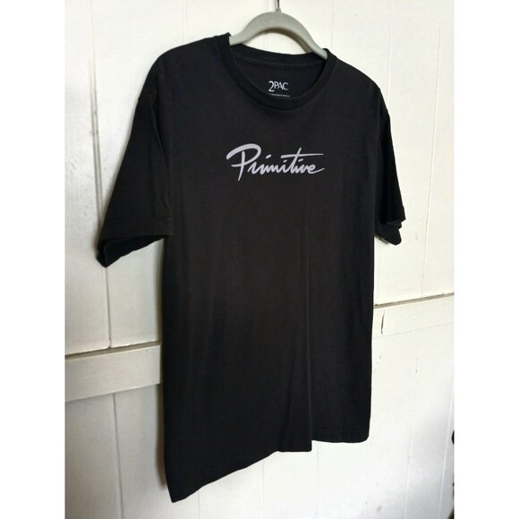 2PAC × Primitive Tupac Graphic T-Shirt Mens Medium Black Cotton Short Sleeve - Picture 2 of 13
